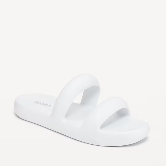 NWT OLD NAVY Double-Strap Puff Slide Sandals   Color: Calla Lilies SIZE 7 - Picture 2 of 4